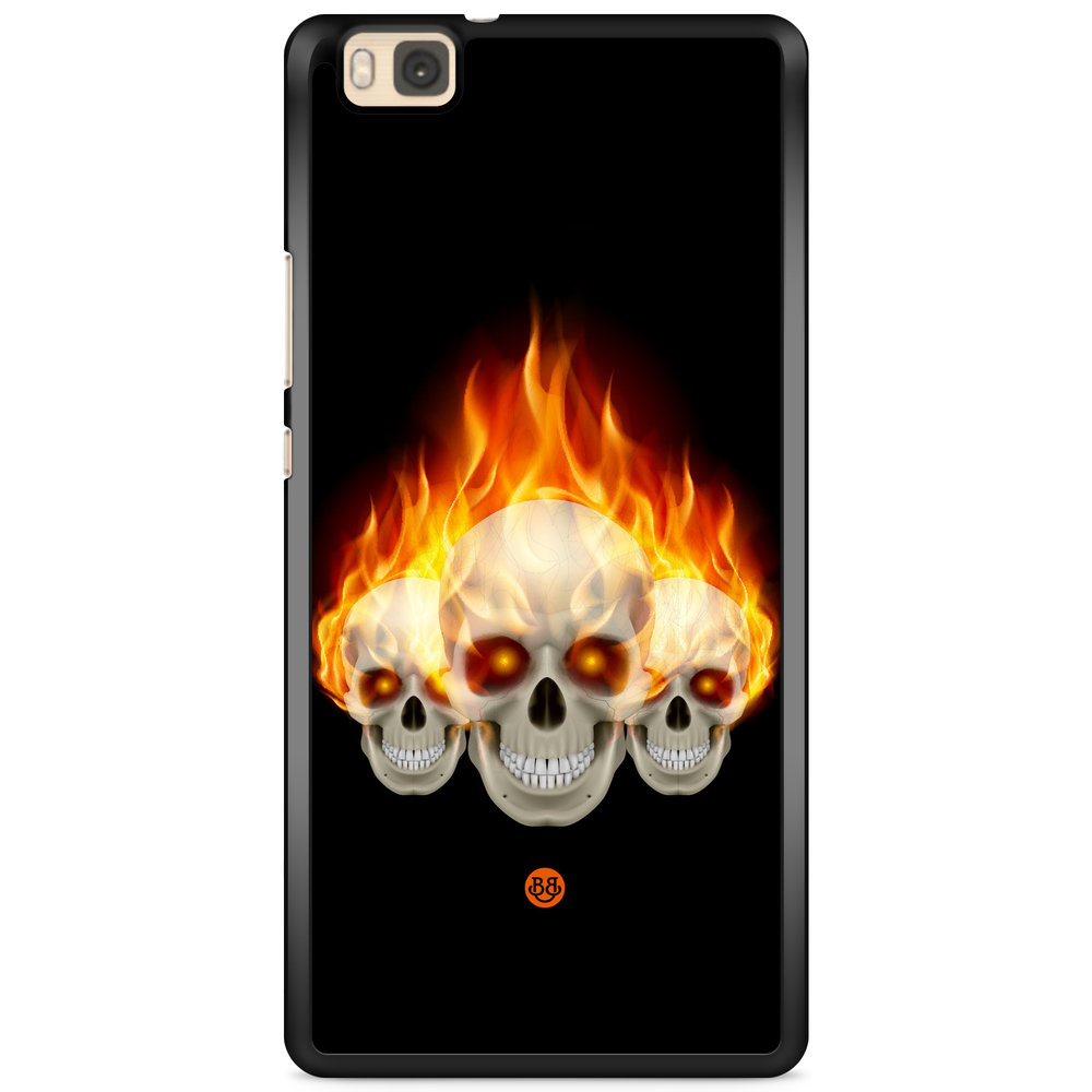 Huawei P8 Lite Case - Flames Skulls