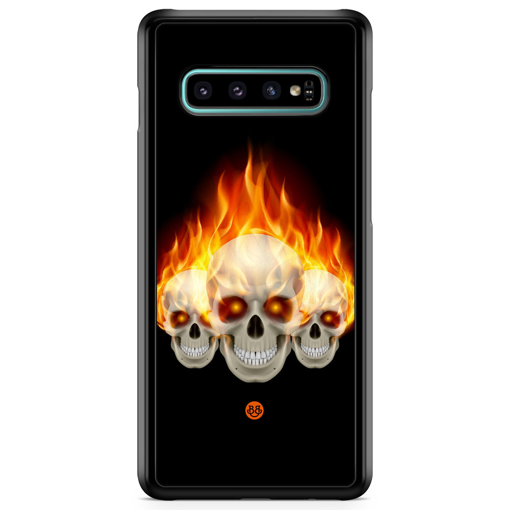 Samsung Galaxy S10 Plus Case - Flames Skulls