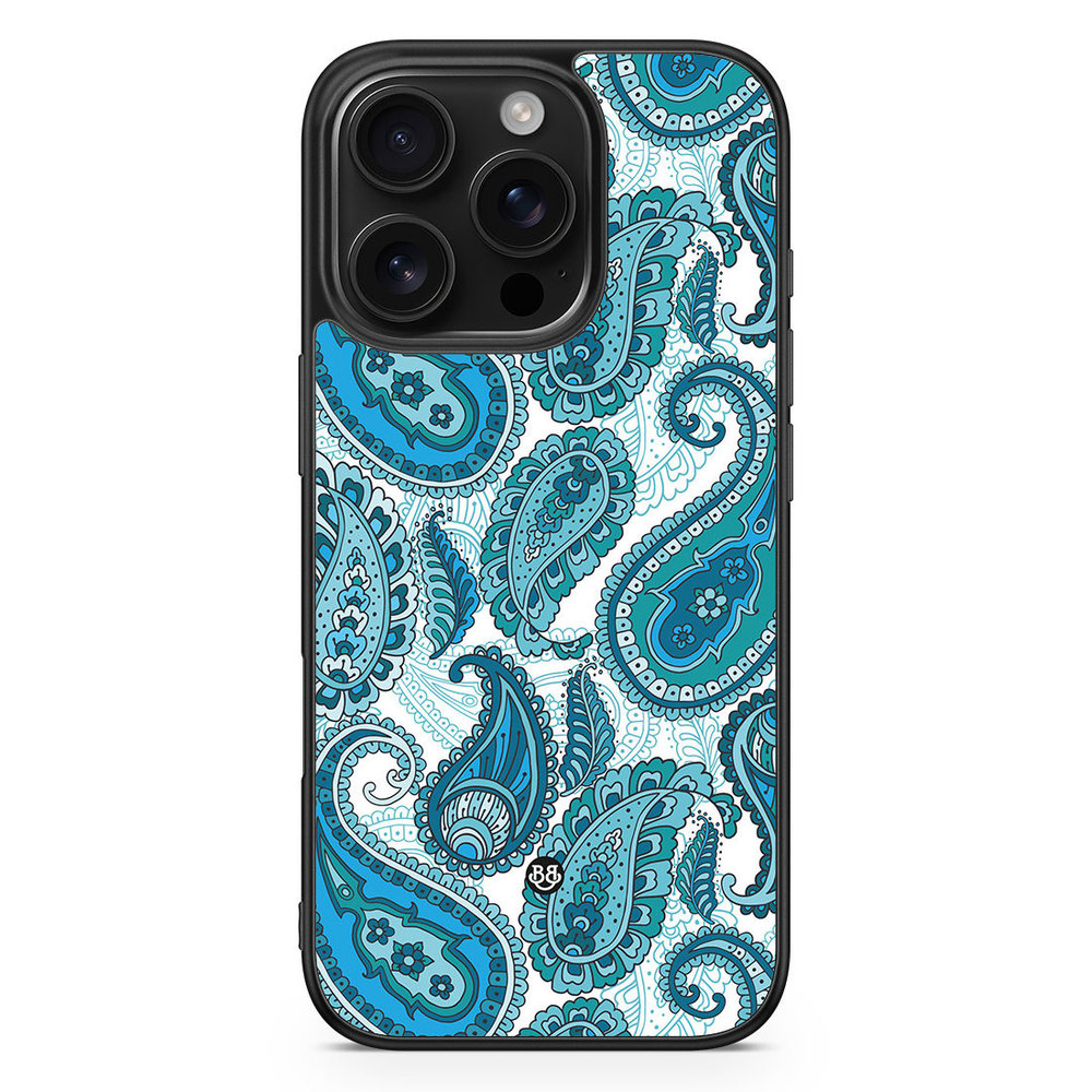 iPhone 16 Pro Case - Blue Paisley