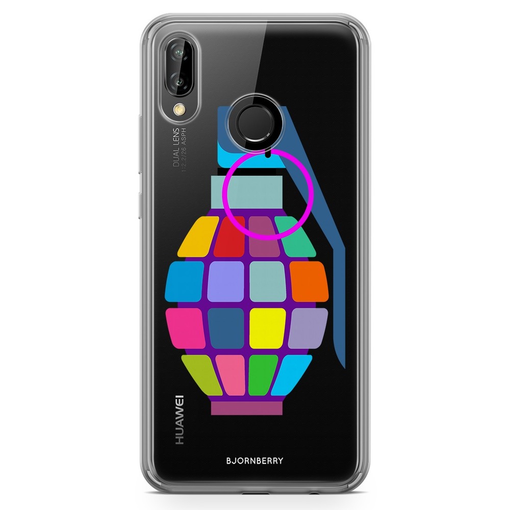 Huawei P20 Lite Fashion Case - Color Hand Granade