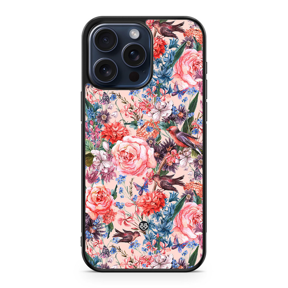 iPhone 15 Pro Max Case - Birds & Flowers