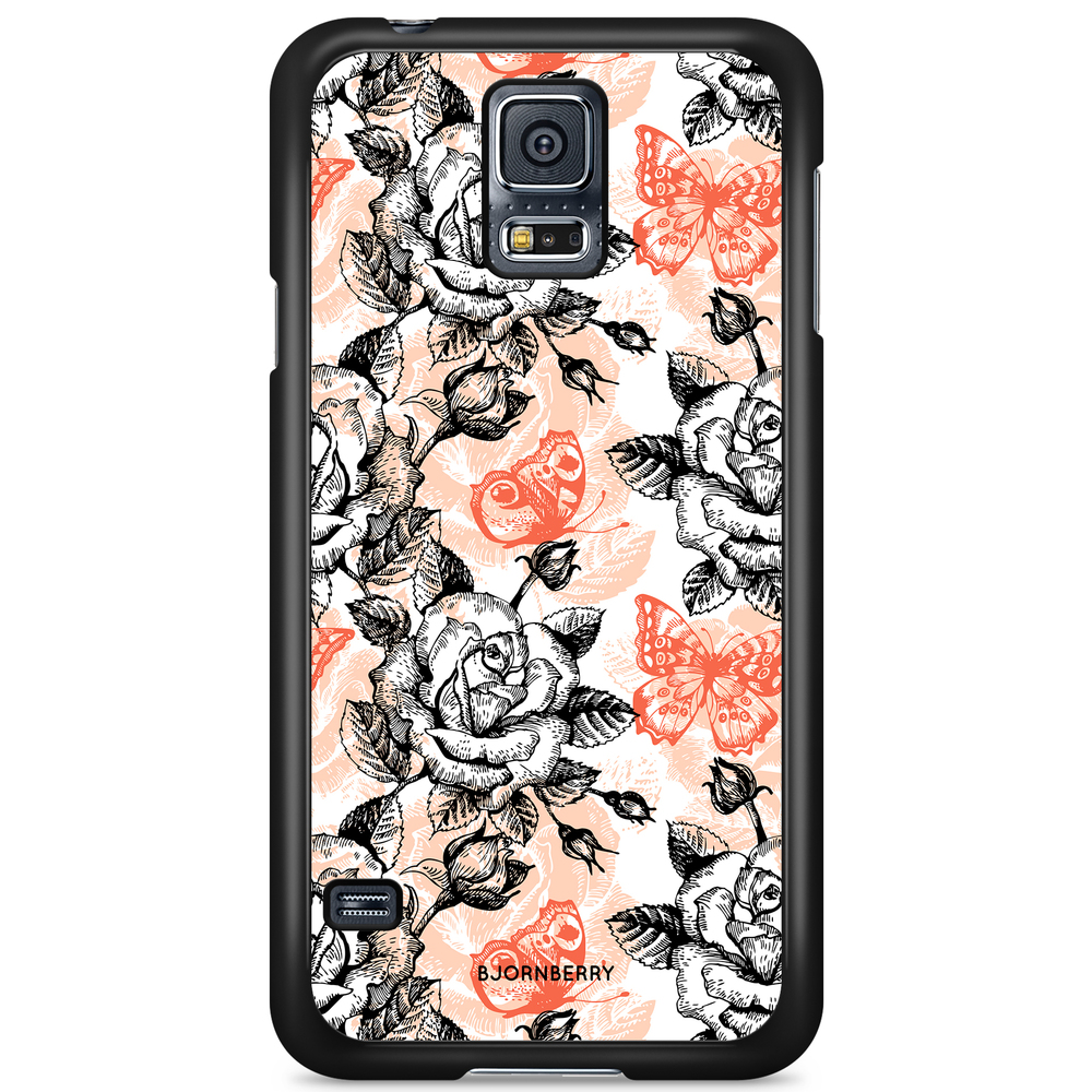Samsung Galaxy S5/S5 NEO Case - Roses & Butterflies