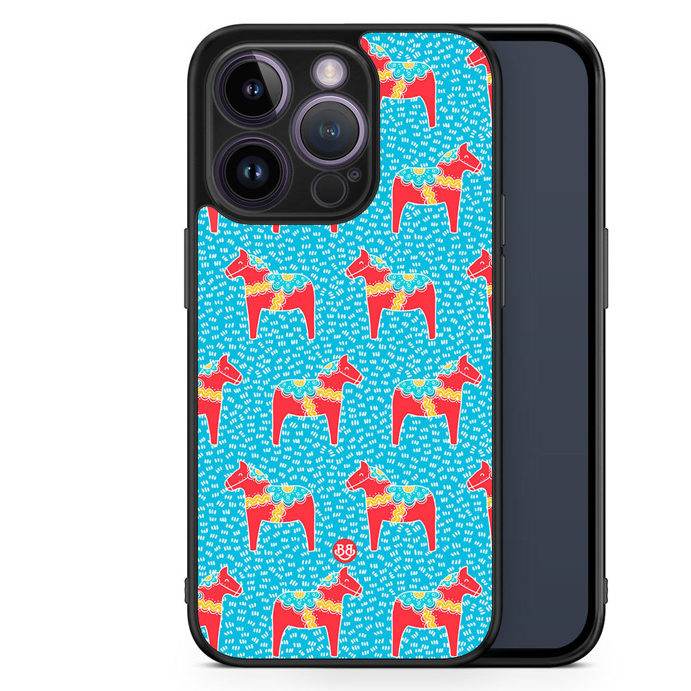 iPhone 14 Pro Case - Dala horse Pattern