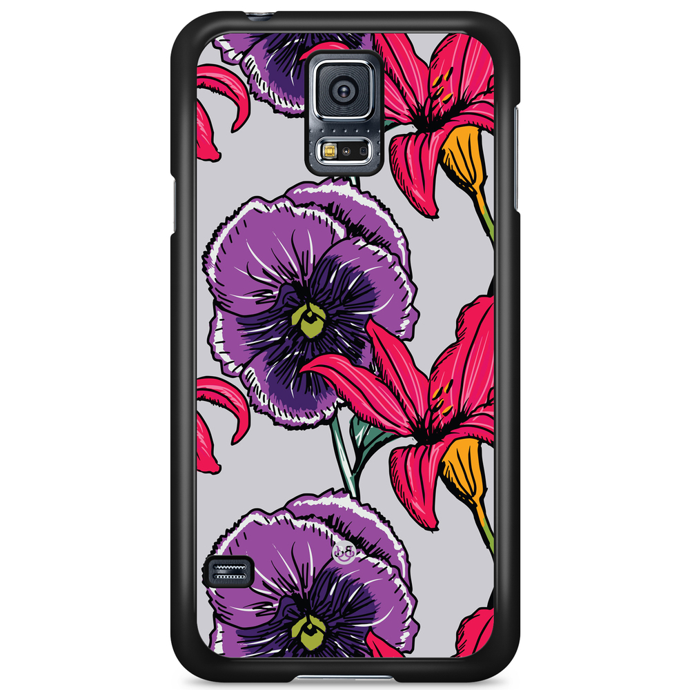 Samsung Galaxy S5/S5 NEO Case - Purple/Cerise Floral