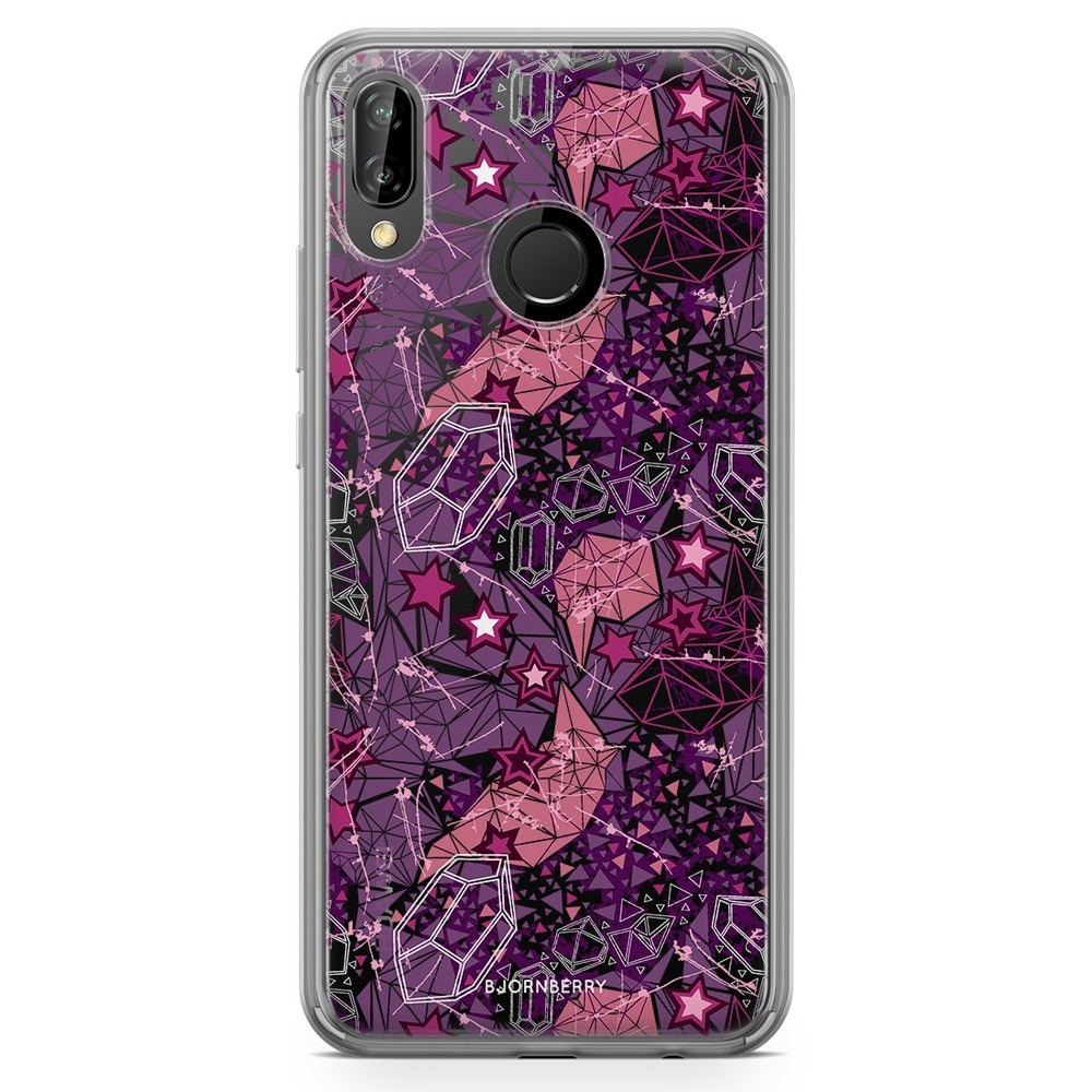 Huawei P20 Lite Fashion Skal - Lila Stjärnor