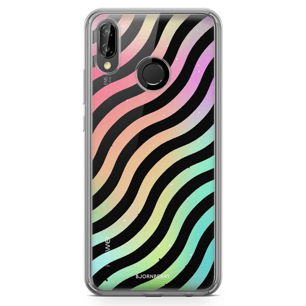 Huawei P20 Lite Fashion Case - Wavy Rainbow
