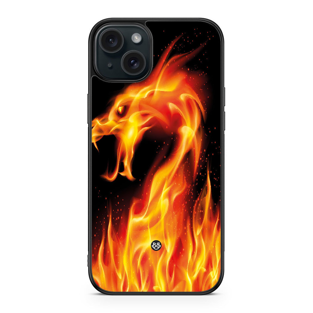 iPhone 15 Plus Case - Flames Dragon