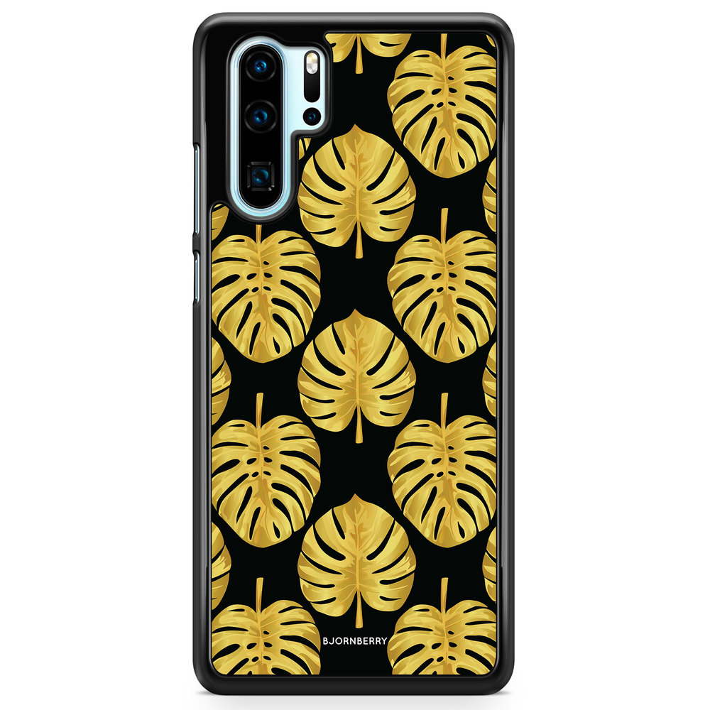 Huawei P30 Pro Case - Gold Monstera