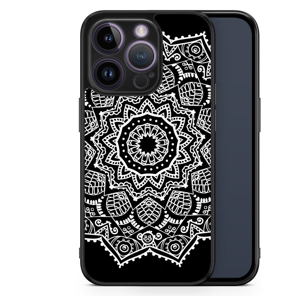 iPhone 14 Pro Case - White Mandala