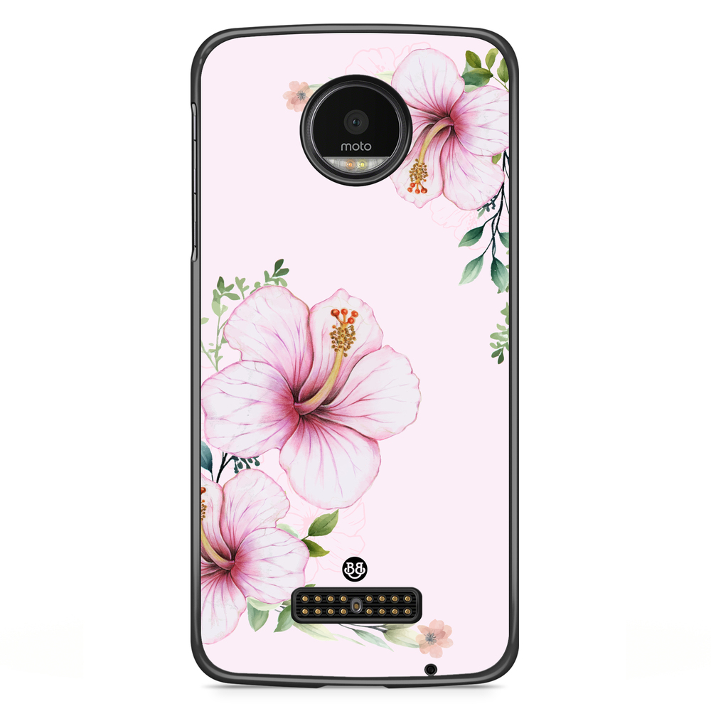 Moto Z2 Play Case - WILD BLOOM - Soft Hibiscus