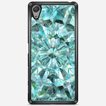 Sony Xperia X Performance Skal - Gröna Kristaller