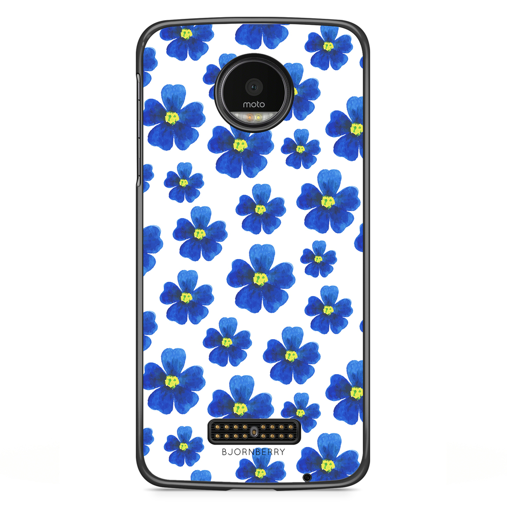 Moto Z2 Play Case - Blue Flowers