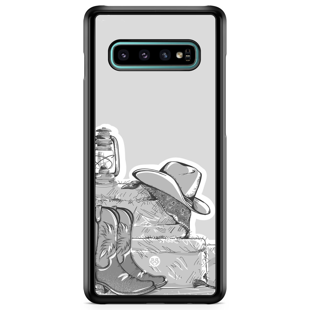 Samsung Galaxy S10 Plus Case - Western Black/White