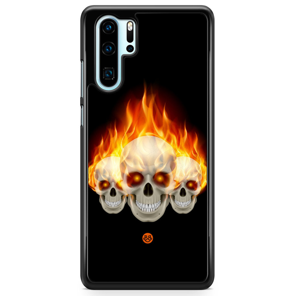 Huawei P30 Pro Case - Flames Skulls