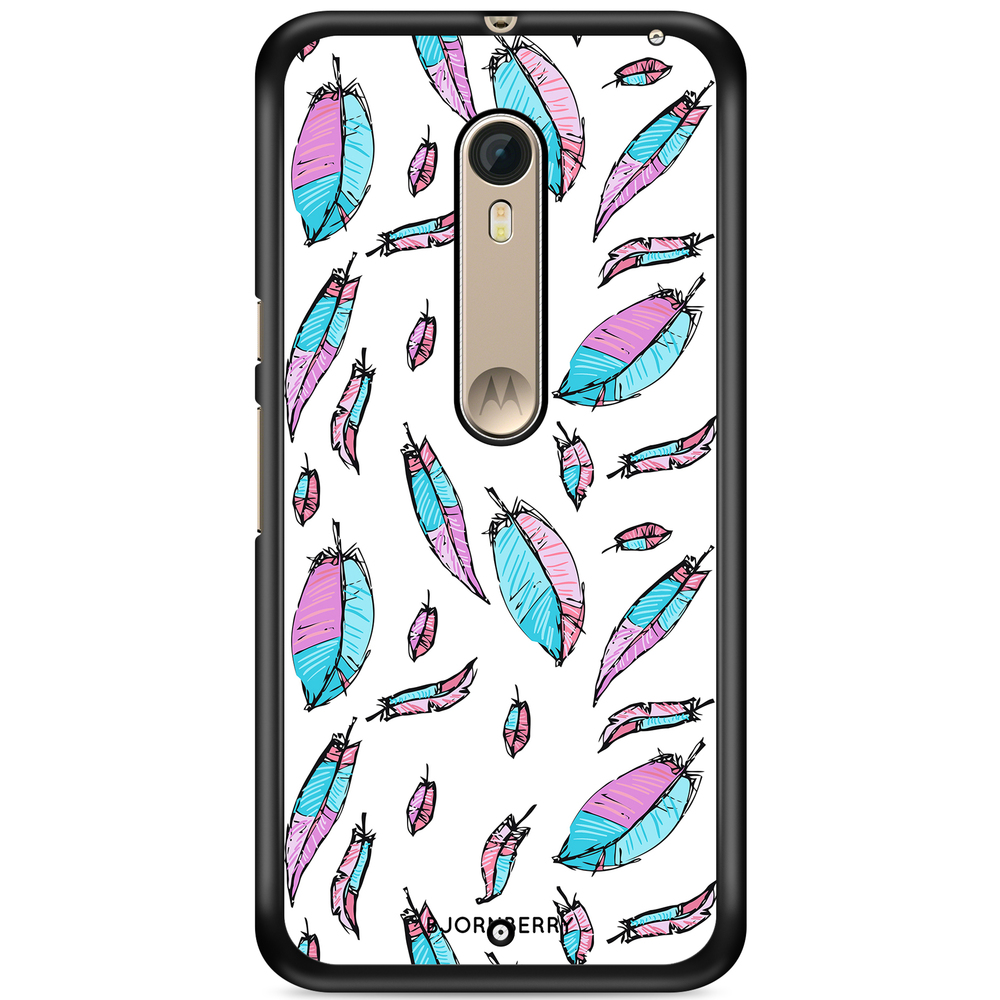 Moto X Style Case - Pink/Blue Feathers