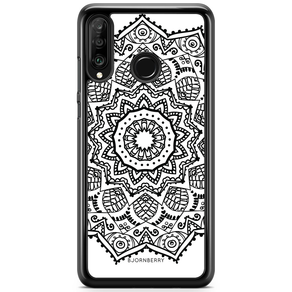 Huawei P30 Lite Case - Black Mandala