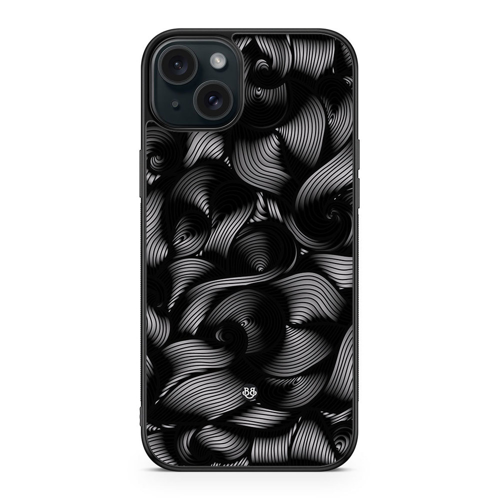 iPhone 15 Plus Case - Black Waves