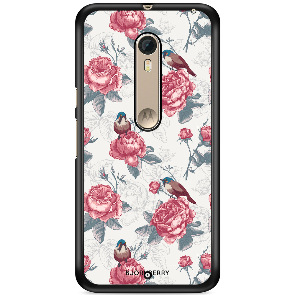 Moto X Style Case - Roses and Birds
