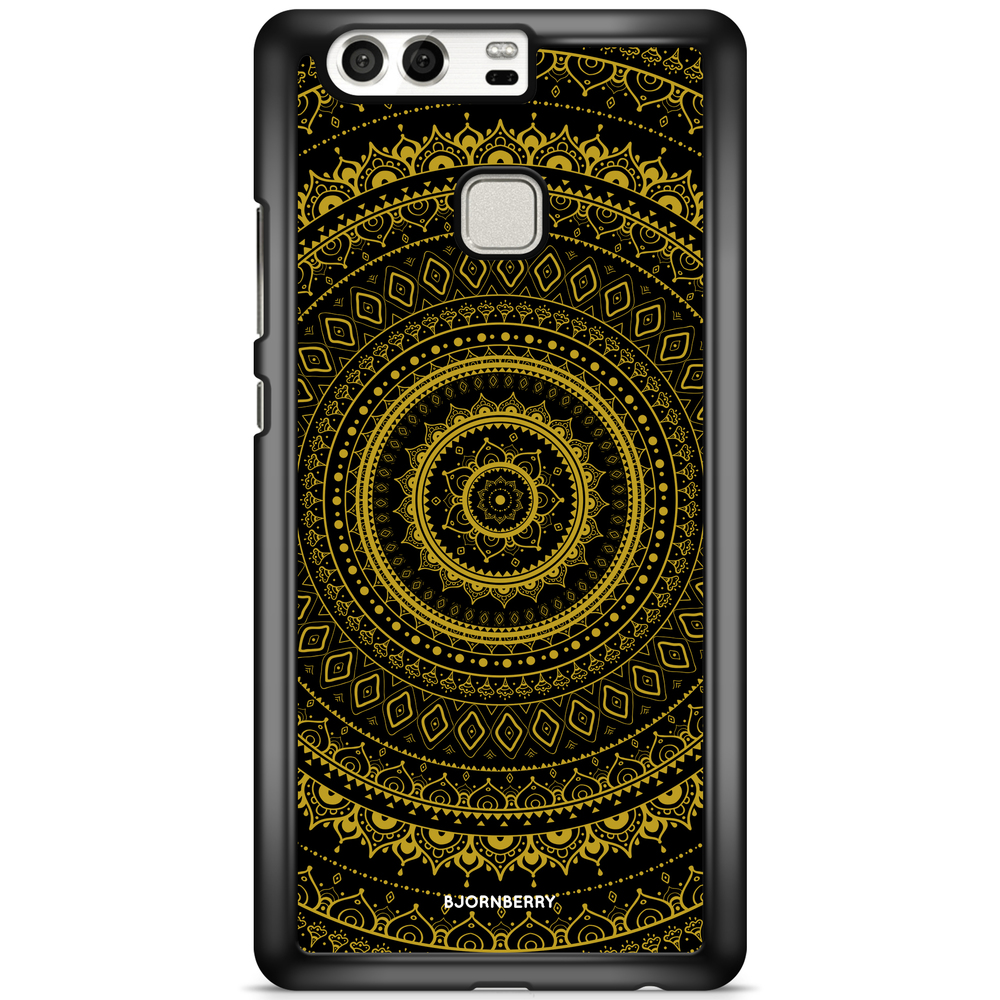 Huawei P9 Case - Black Gold Mandala