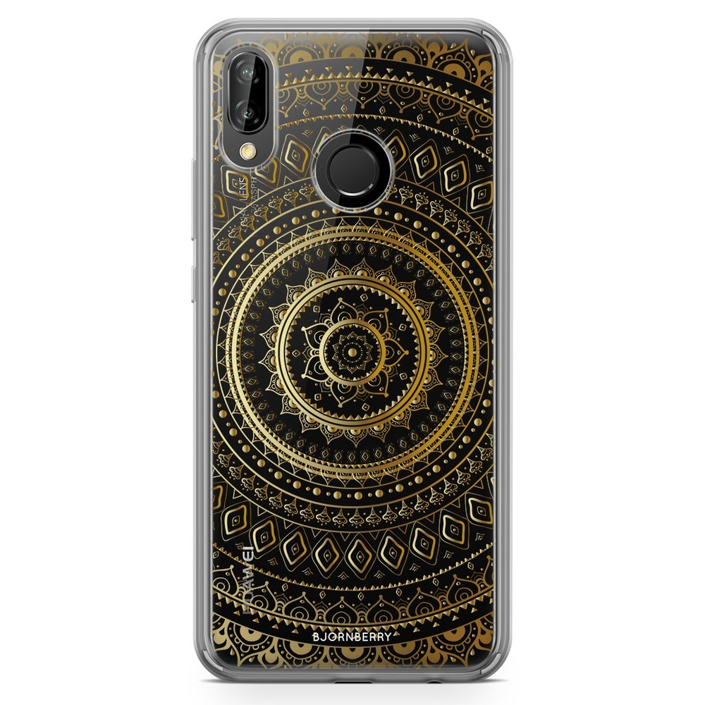 Huawei P20 Lite Fashion Skal - Guld Mandala