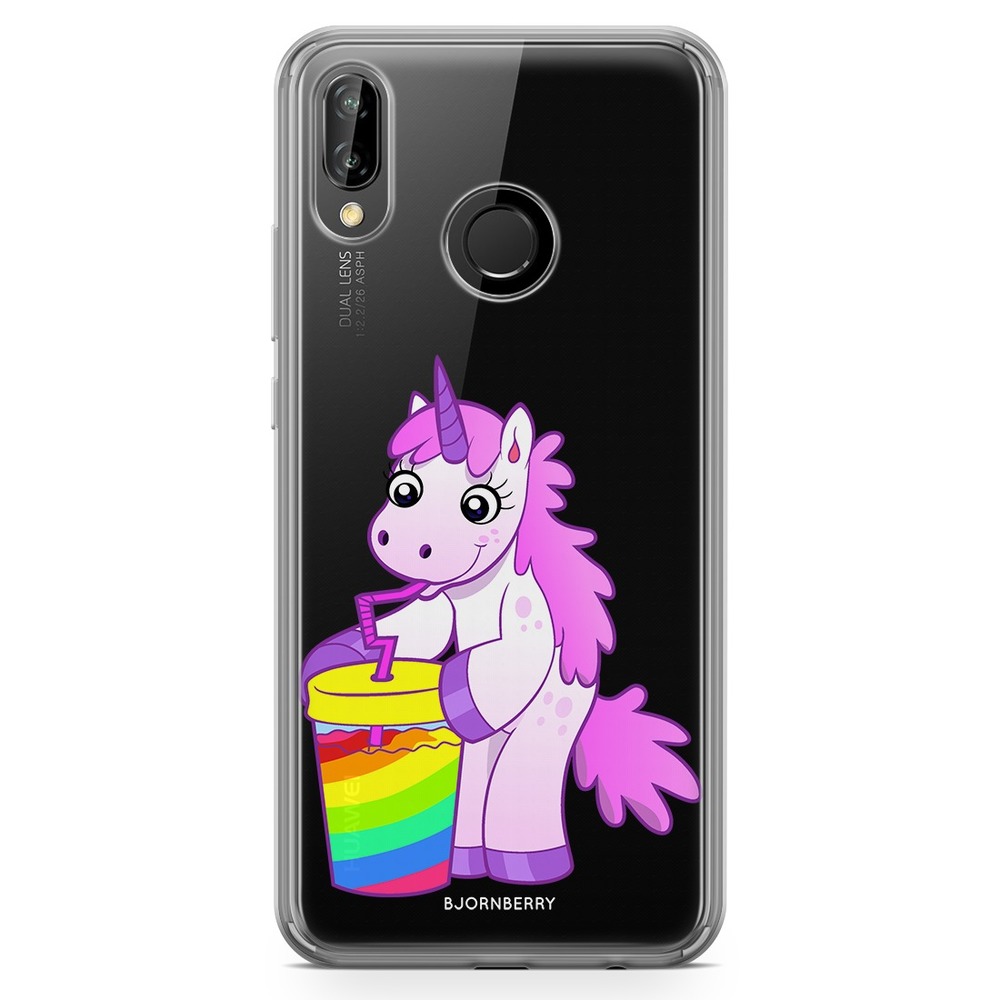 Huawei P20 Lite Fashion Case - Drinking Unicorn