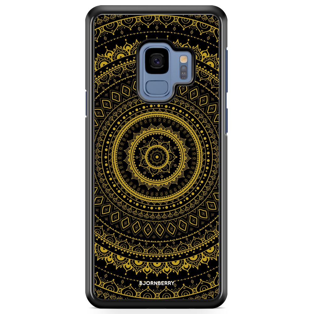 Samsung Galaxy S9 Case - Black Gold Mandala