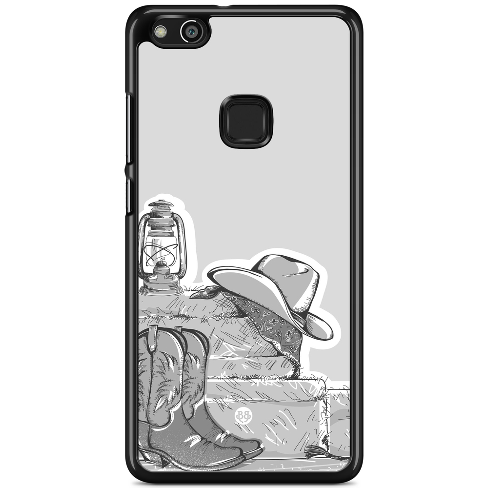 Huawei P10 Lite Case - Western Black/White