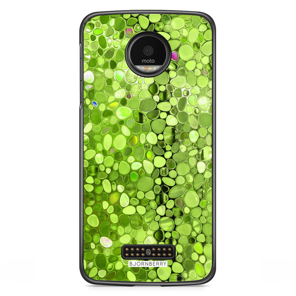 Moto Z2 Play Case - Stained Glass Green