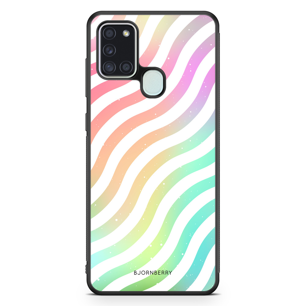 Samsung Galaxy A21s Case - Wavy Rainbow