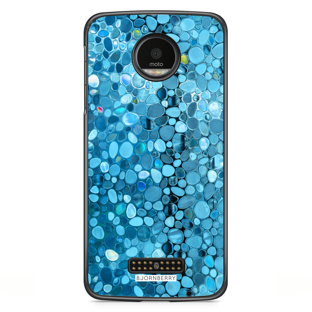 Moto Z2 Play Case - Stained Glass Blue