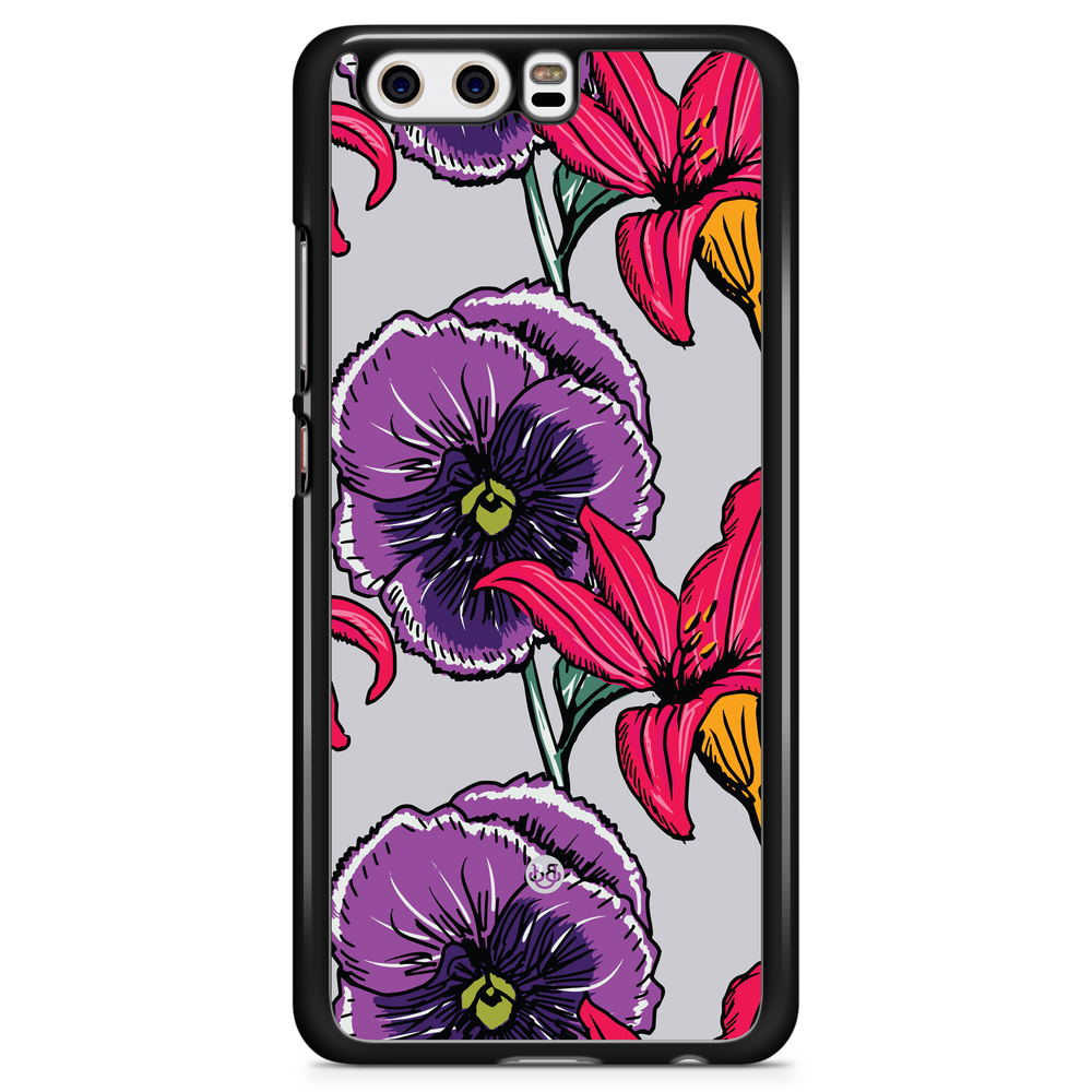 Huawei P10 Plus Case - Purple/Cerise Floral