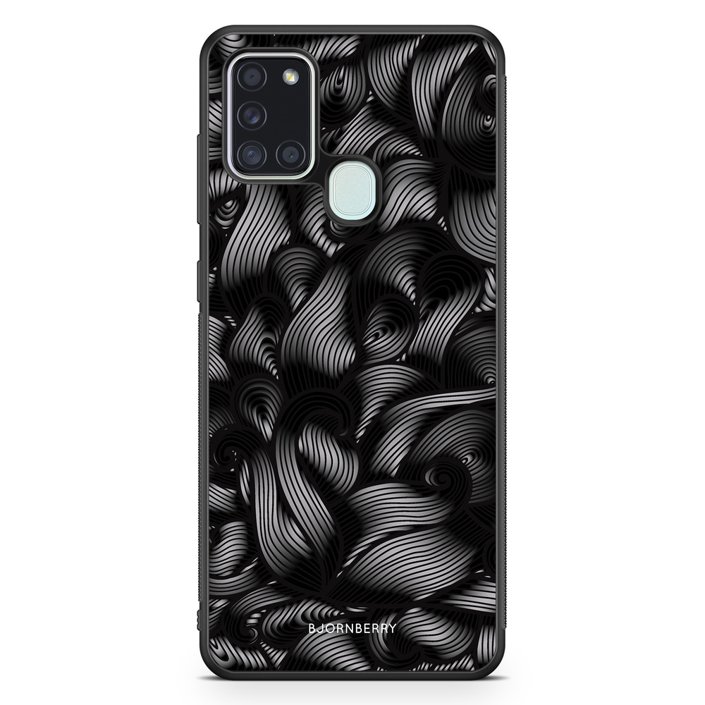 Samsung Galaxy A21s Case - Black Waves
