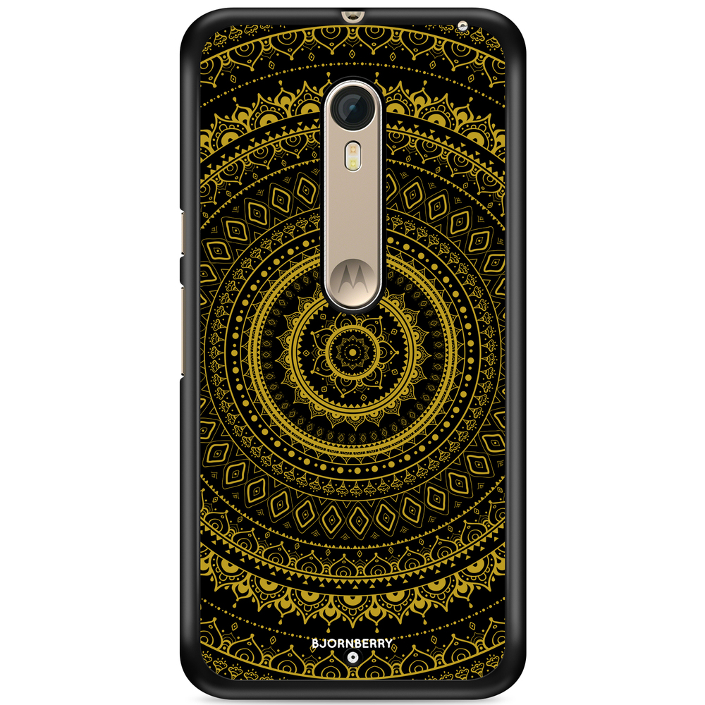 Moto X Style Case - Black Gold Mandala