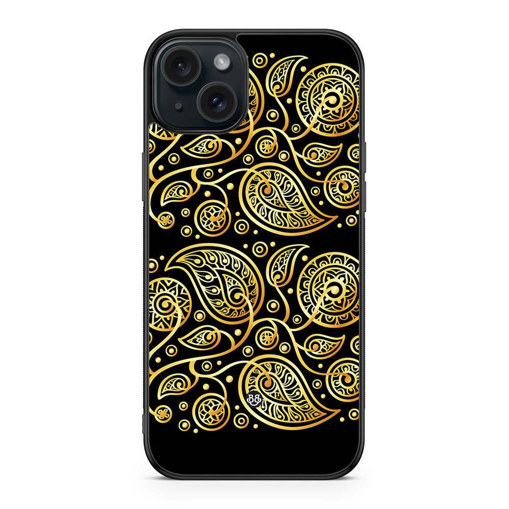 iPhone 15 Plus Case - Gold Flowers