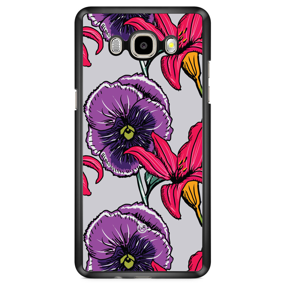Samsung Galaxy J7 (2016) Case - Purple/Cerise Floral