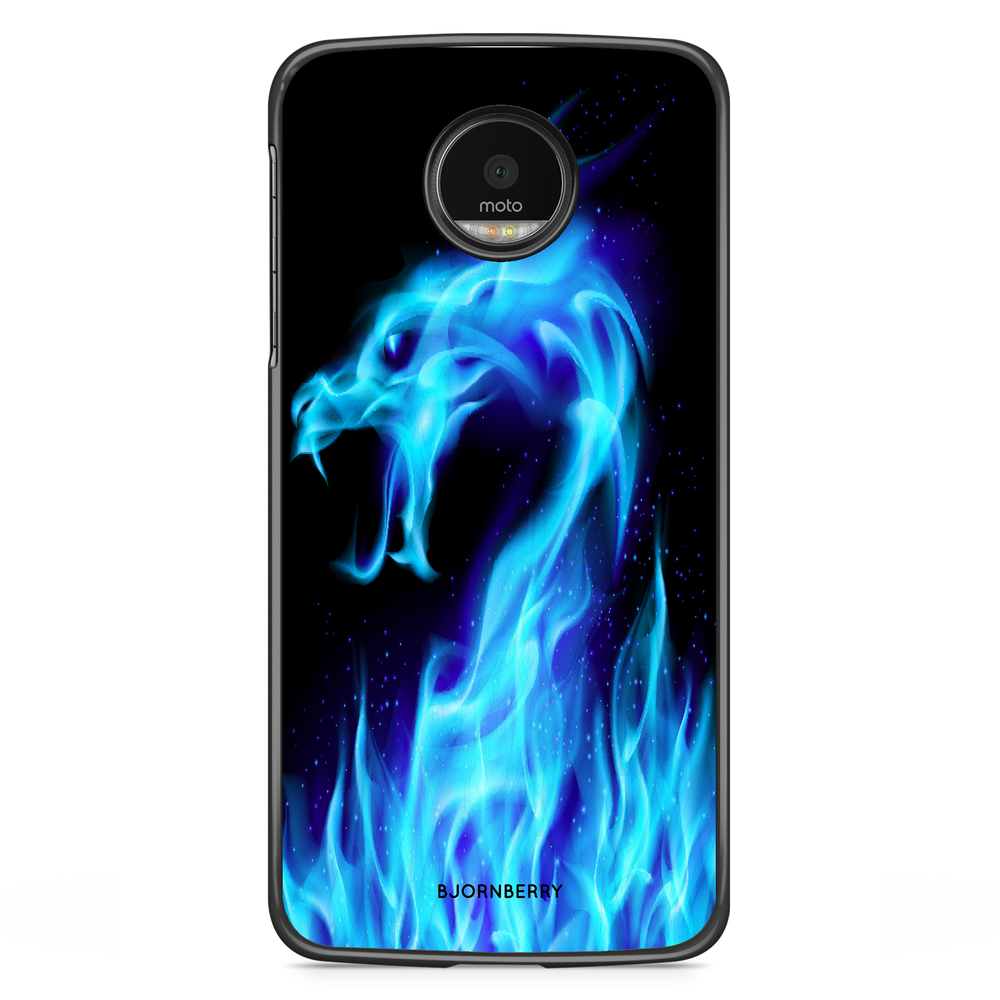 Motorola Moto G5S Plus Case - Blue Flames Dragon