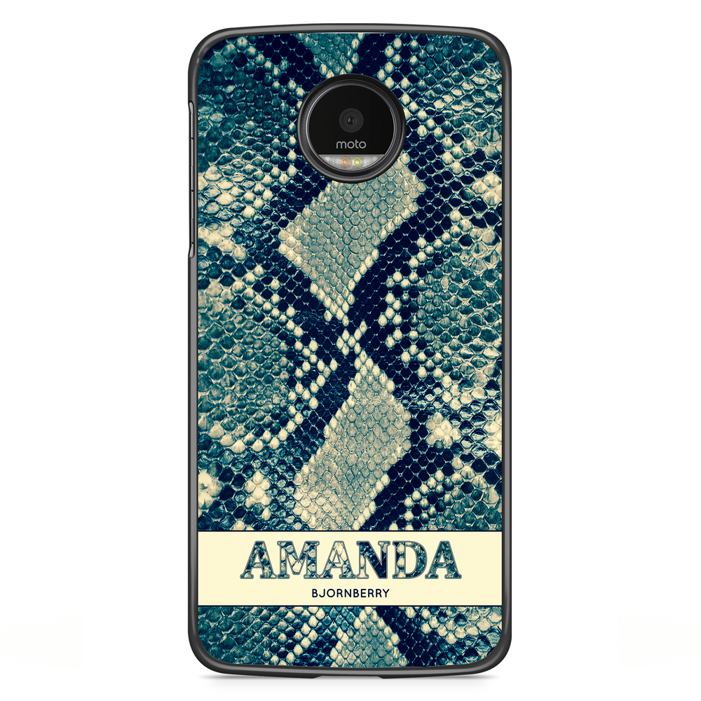 Motorola Moto G5S Plus Custom Case - Custom Blue Snake