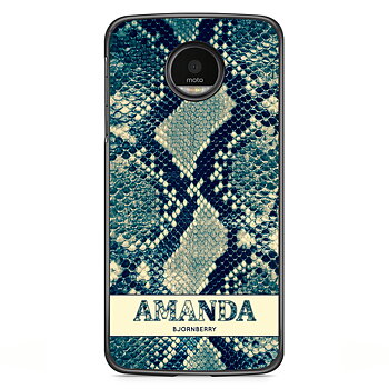 Motorola Moto G5S Plus Custom Skal - Custom Blue Snake