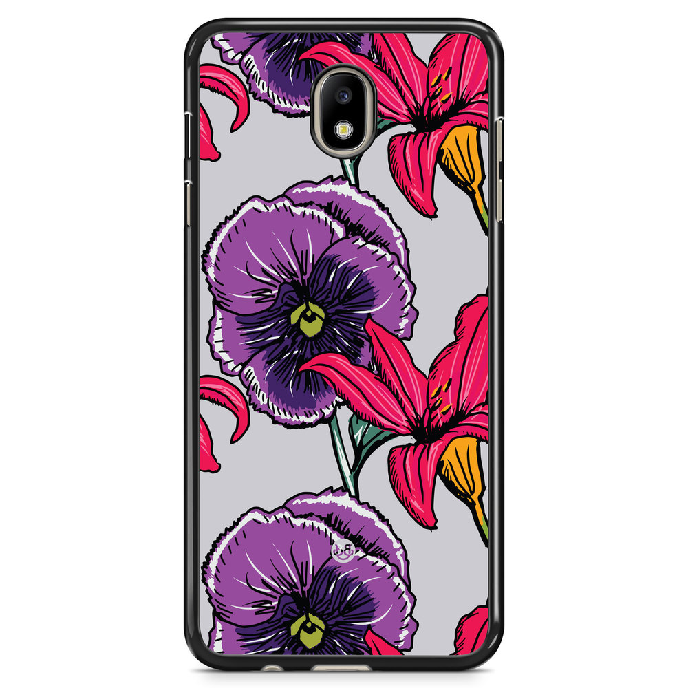 Samsung Galaxy J7 (2017) Case - Purple/Cerise Floral