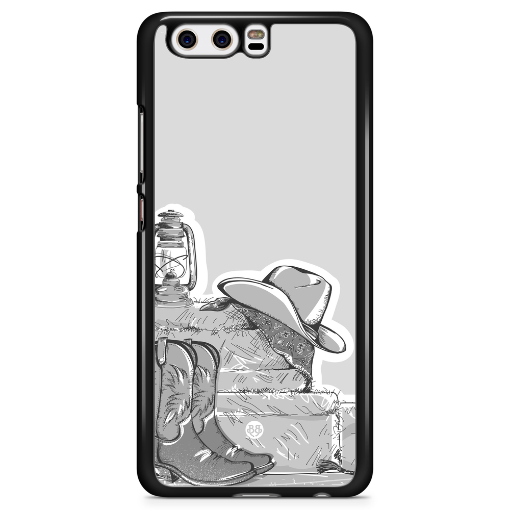 Huawei P10 Plus Case - Western Black/White