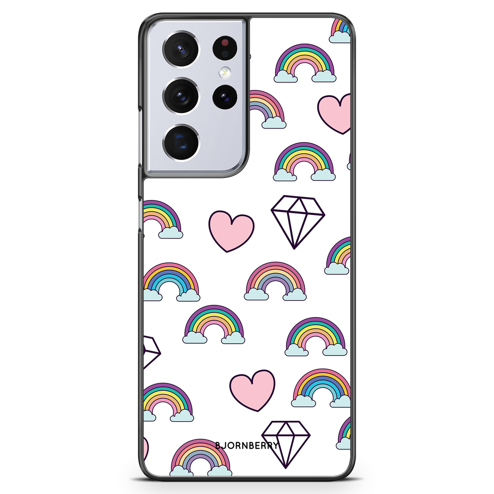 Samsung Galaxy S21 Ultra Case - Rainbows & Diamonds