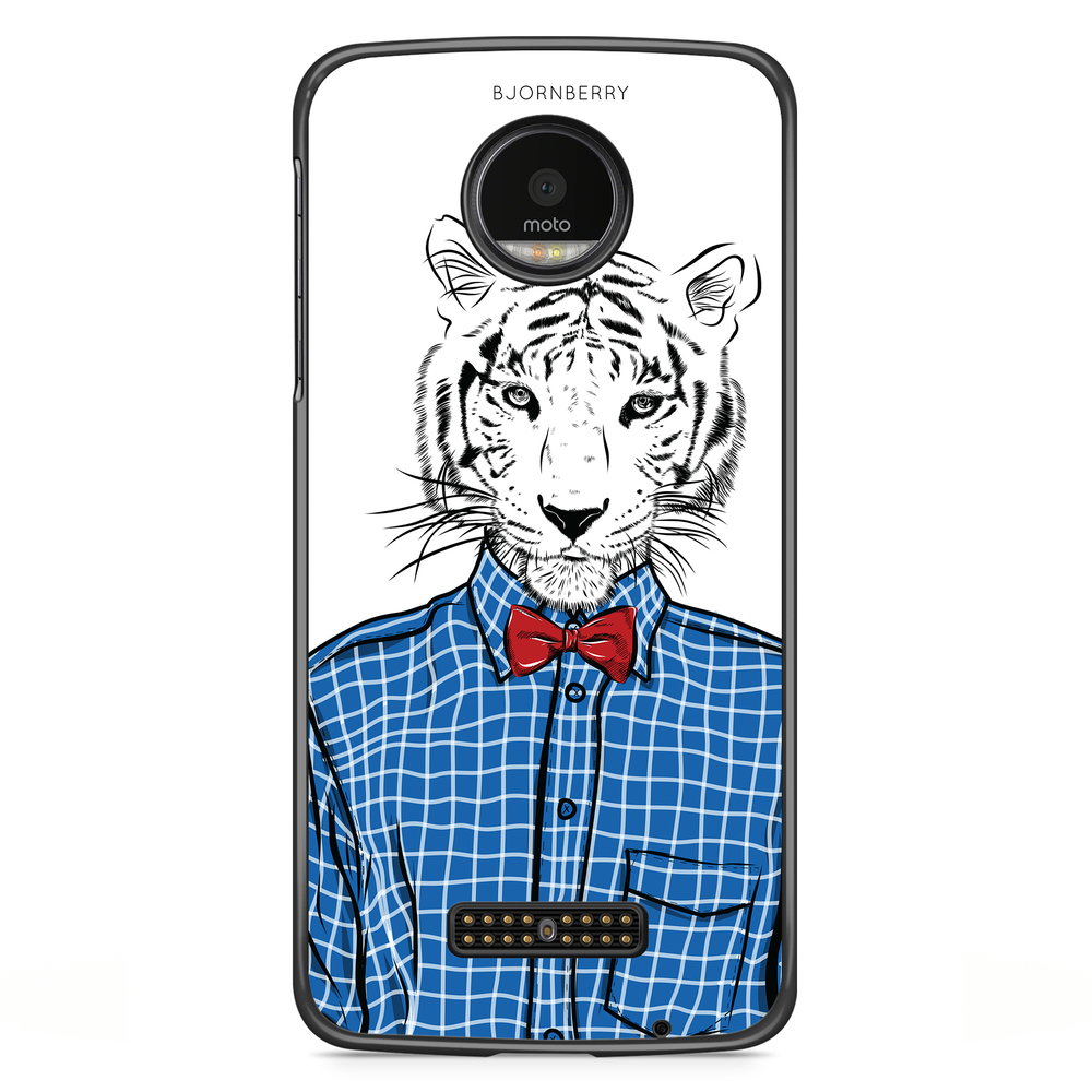 Moto Z2 Play Skal - Hipster Tiger