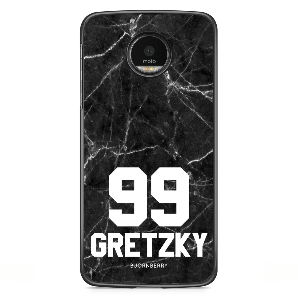 Motorola Moto G5S Plus Custom Case - Black Marble Number