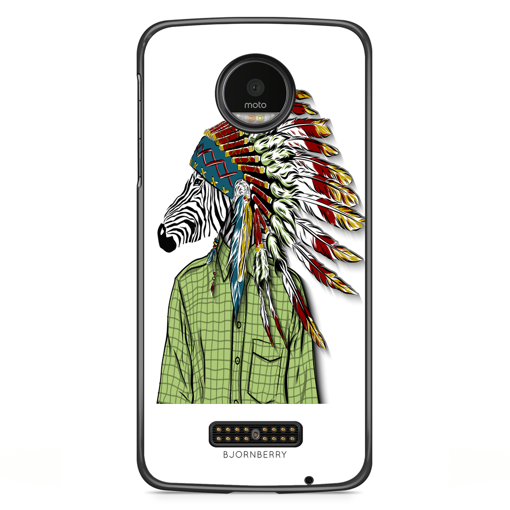 Moto Z2 Play Case - Hipster Zebra