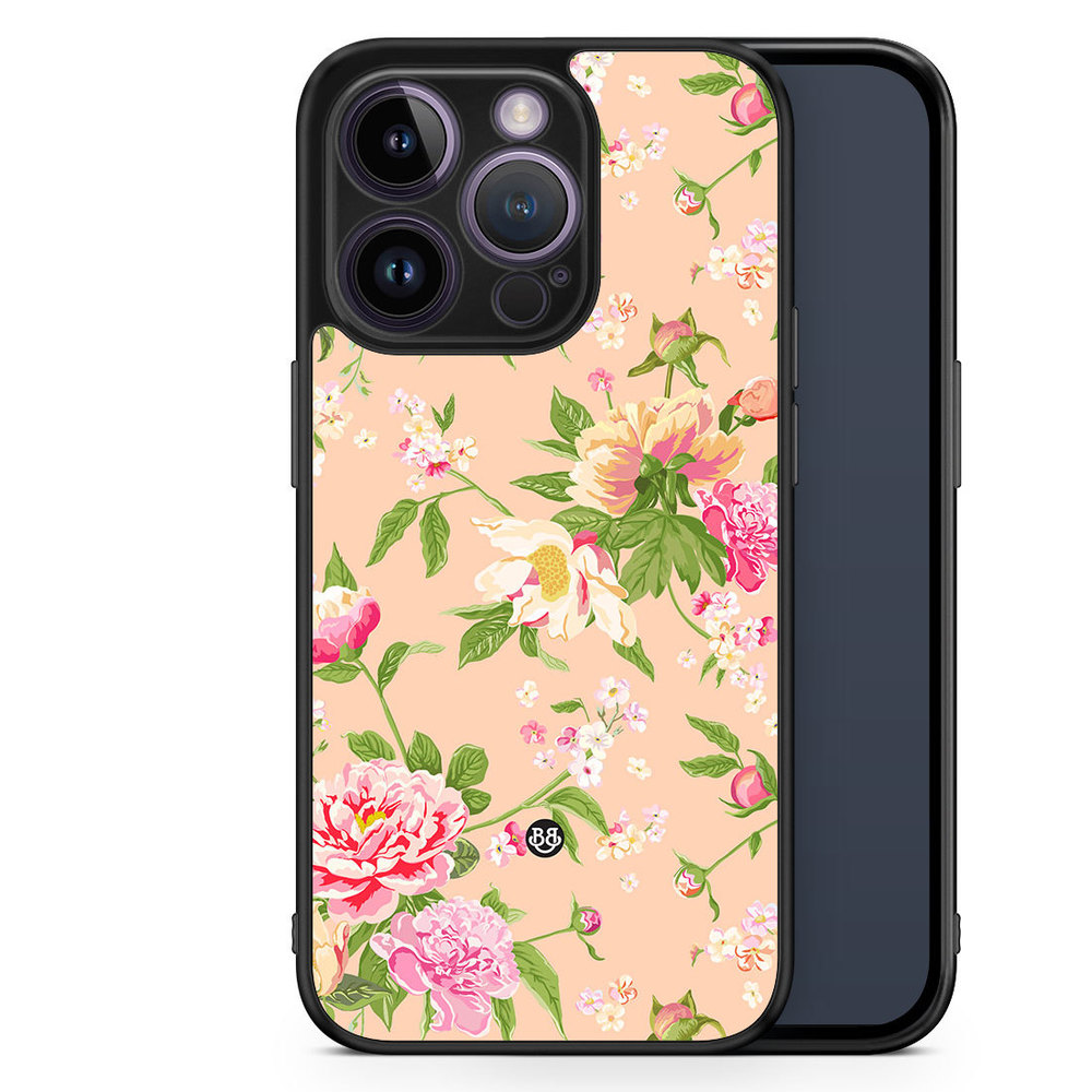 iPhone 14 Pro Case - Peony Flowers