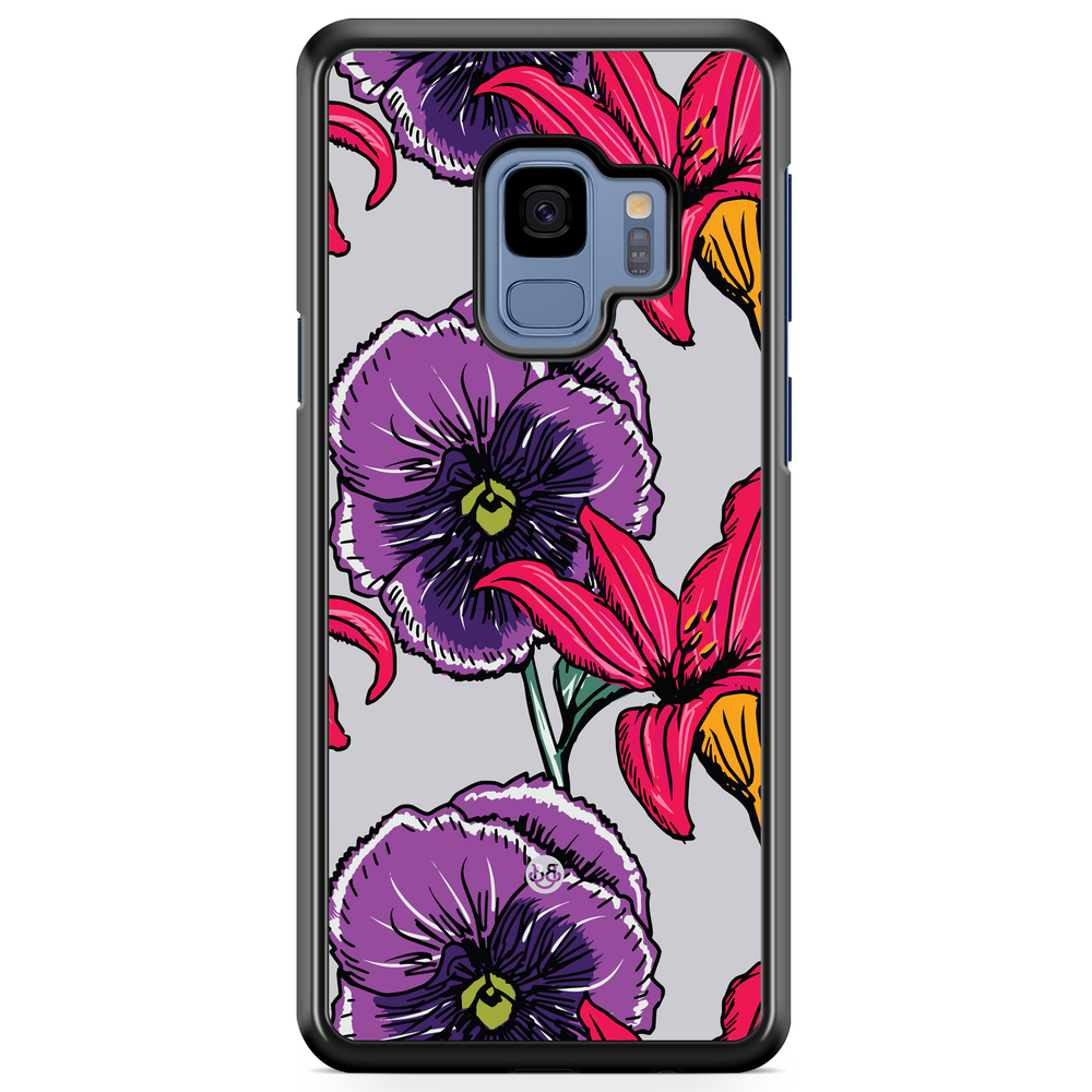 Samsung Galaxy S9 Case - Purple/Cerise Floral