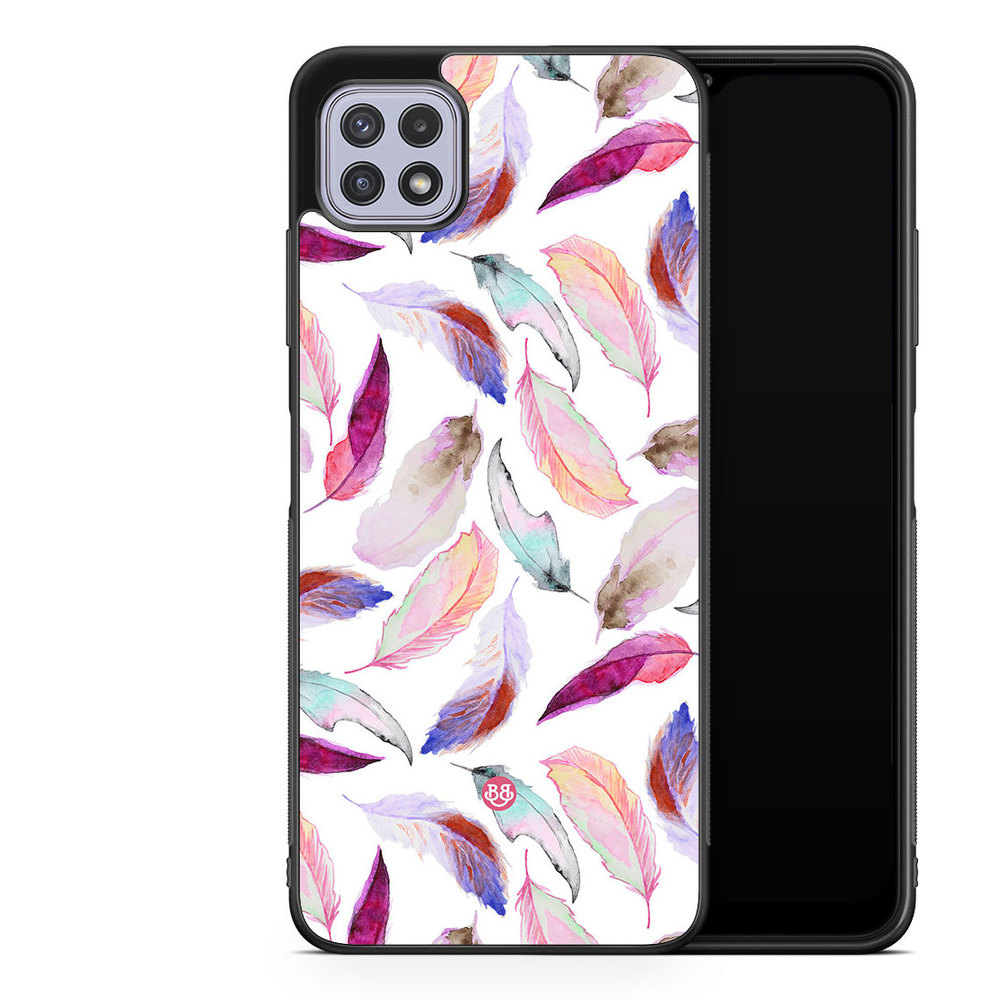 Samsung Galaxy A22 4G Case - Watercolor Feathers