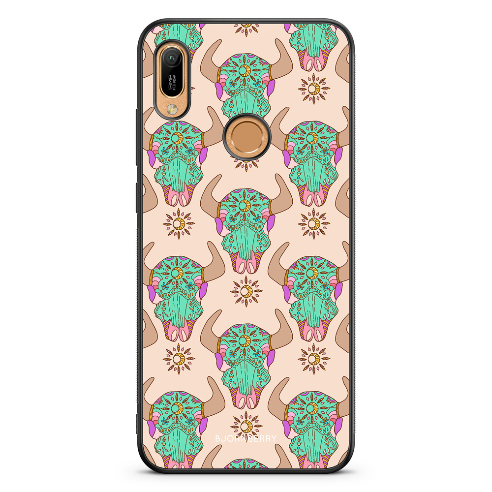Huawei Y6 2019 Case - Beautiful Skulls