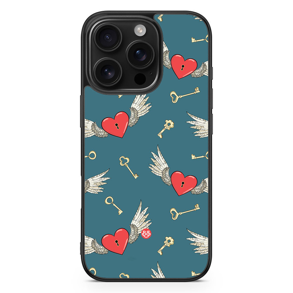 iPhone 16 Pro Case - Hearts and Wings