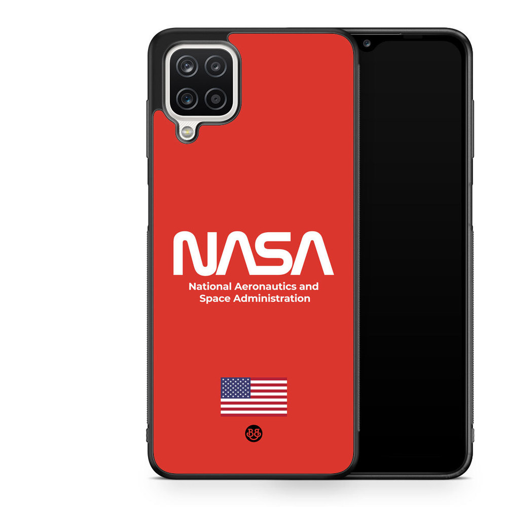 Samsung Galaxy A12 Case - NASA Worm Red